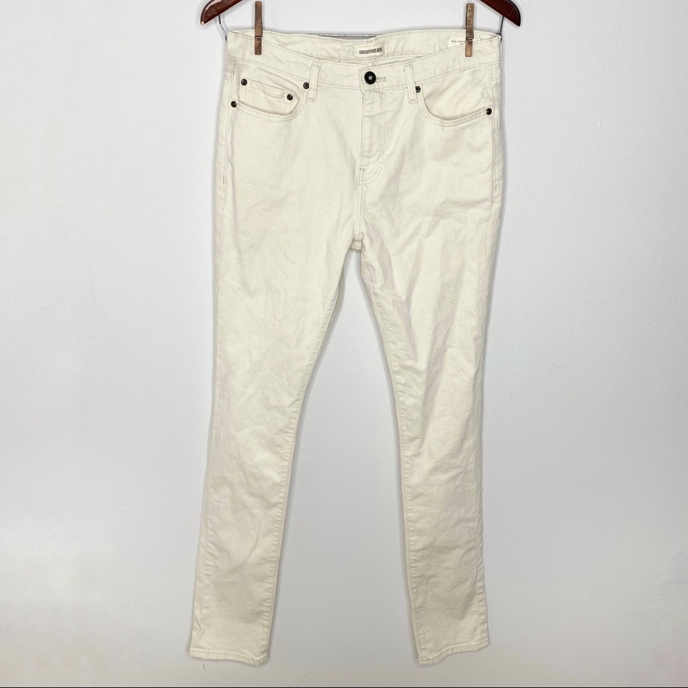 Amazon Goodthreads Cream / Off White Skinny Jeans